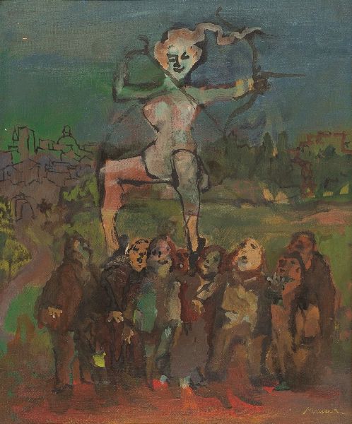 MINO MACCARI : Senza Titolo (Cupido)  - Asta Arte Moderna e Contemporanea - Associazione Nazionale - Case d'Asta italiane