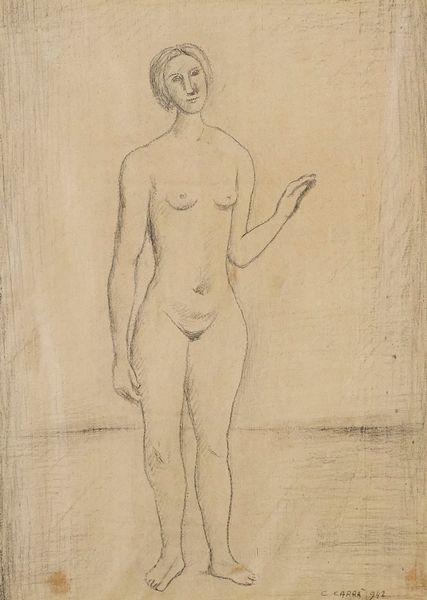 Carlo Carrà : Nudo  - Asta Arte Moderna e Contemporanea - Associazione Nazionale - Case d'Asta italiane