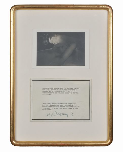 Urs Lüthi : Untitled (autoritratto)  - Asta Arte Moderna e Contemporanea - Associazione Nazionale - Case d'Asta italiane