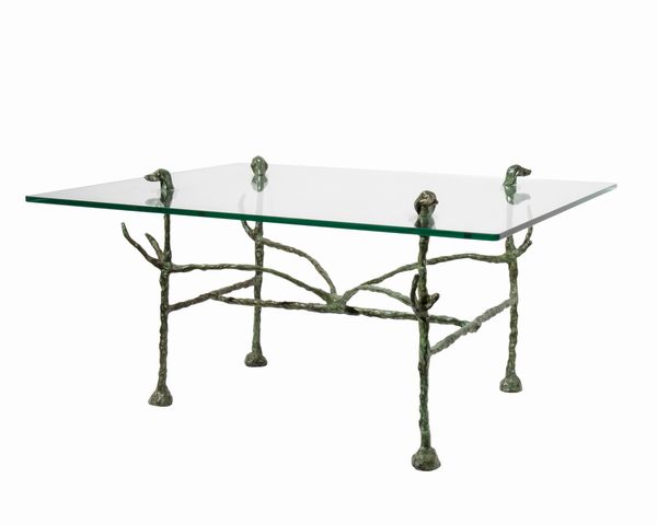 Diego Giacometti : Table basse trapezoidale Ttes de chiens  - Asta Arte Moderna e Contemporanea - Associazione Nazionale - Case d'Asta italiane