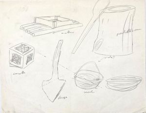 BRUNO MUNARI : Senza titolo (Le avventure di Robinson Crusoe)  - Asta Arte Moderna e Contemporanea - Associazione Nazionale - Case d'Asta italiane