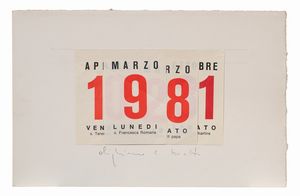Alighiero  Boetti - Calendario 1981