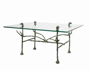 Diego Giacometti - Table basse trapezoidale Ttes de chiens