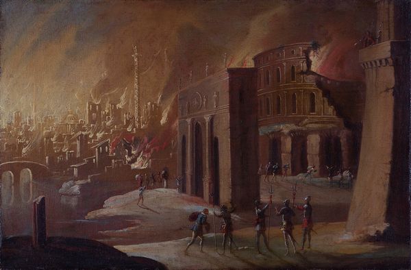 cerchia di François  de Nomè, detto Monsù Desiderio : Assedio di Roma  - Asta Antiquariato, Dipinti antichi e del XIX secolo - Associazione Nazionale - Case d'Asta italiane