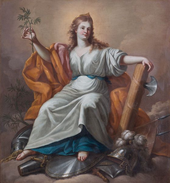 Giuseppe Bonito (Castellammare di Stabia 1707 - Napoli 1789) : a) Allegoria della Clemenza; b) Allegoria della Forza  - Asta Antiquariato, Dipinti antichi e del XIX secolo - Associazione Nazionale - Case d'Asta italiane