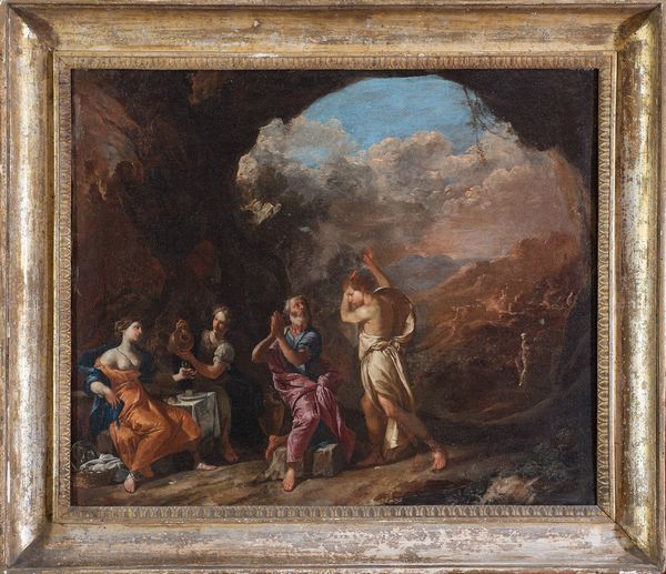 Domenico Gargiulo, detto Micco Spadaro (Napoli, 1610 -1675) : Lot e le figlie  - Asta Antiquariato, Dipinti antichi e del XIX secolo - Associazione Nazionale - Case d'Asta italiane
