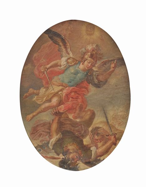 Scuola napoletana, XVIII secolo : a)Arcangelo Michele; b) Arcangelo Gabriele  - Asta Antiquariato, Dipinti antichi e del XIX secolo - Associazione Nazionale - Case d'Asta italiane