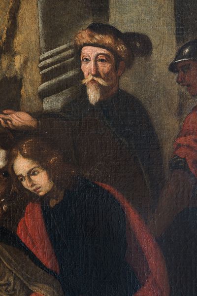 cerchia di Aniello Falcone (Napoli, 1607 – 1656) : Salita al calvario  - Asta Antiquariato, Dipinti antichi e del XIX secolo - Associazione Nazionale - Case d'Asta italiane