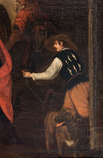 cerchia di Aniello Falcone (Napoli, 1607 – 1656) : Salita al calvario  - Asta Antiquariato, Dipinti antichi e del XIX secolo - Associazione Nazionale - Case d'Asta italiane