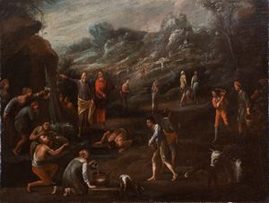 attribuito a Scipione  Compagno (Napoli, 1624 circa- post 1680) - Scena biblica