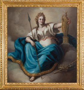 Giuseppe Bonito (Castellammare di Stabia 1707 - Napoli 1789) : a) Allegoria della Clemenza; b) Allegoria della Forza  - Asta Antiquariato, Dipinti antichi e del XIX secolo - Associazione Nazionale - Case d'Asta italiane
