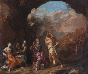 Domenico Gargiulo, detto Micco Spadaro (Napoli, 1610 -1675) - Lot e le figlie