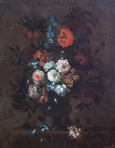 attribuito a Jean Pierre Brueghel - Vaso con fiori