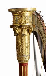 Erard Freres  Francia, XIX secolo : Arpa a pedali  - Asta Antiquariato, Dipinti antichi e del XIX secolo - Associazione Nazionale - Case d'Asta italiane