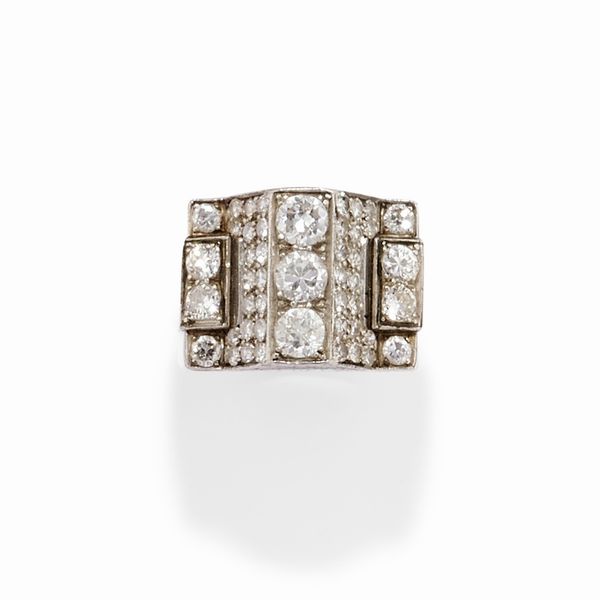 Anello con diamanti  - Asta Gioielli - Associazione Nazionale - Case d'Asta italiane