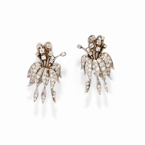 Orecchini con diamanti  - Asta Gioielli - Associazione Nazionale - Case d'Asta italiane