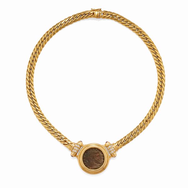 Collana con moneta  - Asta Gioielli - Associazione Nazionale - Case d'Asta italiane