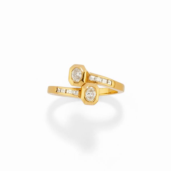 Anello con diamanti  - Asta Gioielli - Associazione Nazionale - Case d'Asta italiane