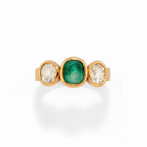 Anello con smeraldo  - Asta Gioielli - Associazione Nazionale - Case d'Asta italiane