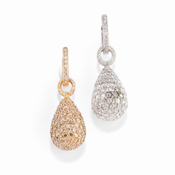 Orecchini con diamanti  - Asta Gioielli - Associazione Nazionale - Case d'Asta italiane