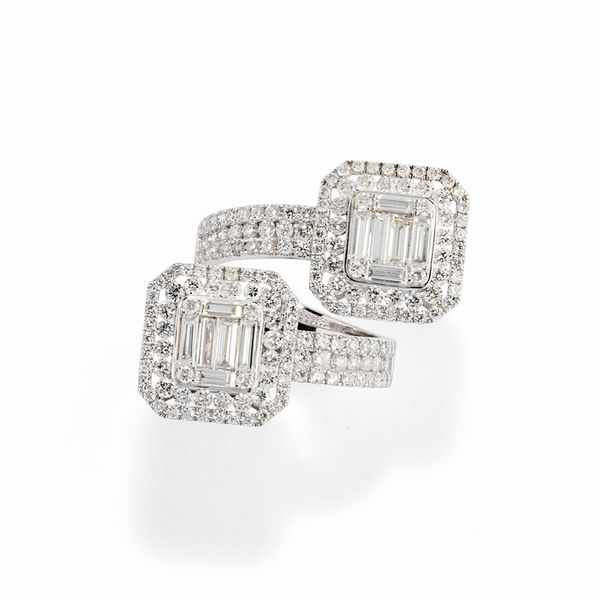 Anello con diamanti  - Asta Gioielli - Associazione Nazionale - Case d'Asta italiane