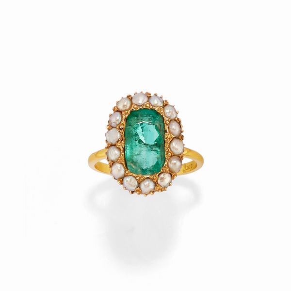 Anello con smeraldo  - Asta Gioielli - Associazione Nazionale - Case d'Asta italiane