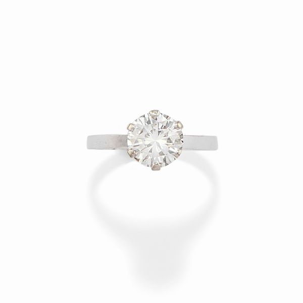 Anello con diamante  - Asta Gioielli - Associazione Nazionale - Case d'Asta italiane