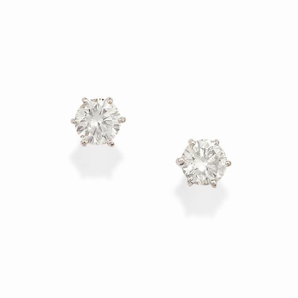 Orecchini con diamanti  - Asta Gioielli - Associazione Nazionale - Case d'Asta italiane