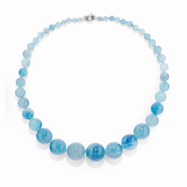 Collana con acquamarine  - Asta Gioielli - Associazione Nazionale - Case d'Asta italiane