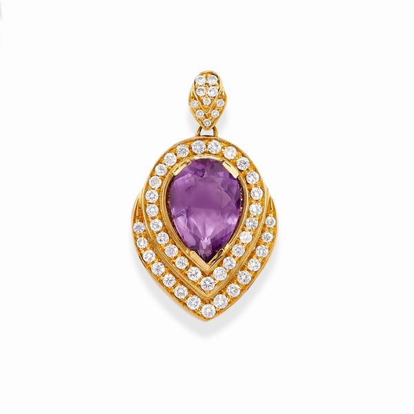 Pendente con ametista  - Asta Gioielli - Associazione Nazionale - Case d'Asta italiane