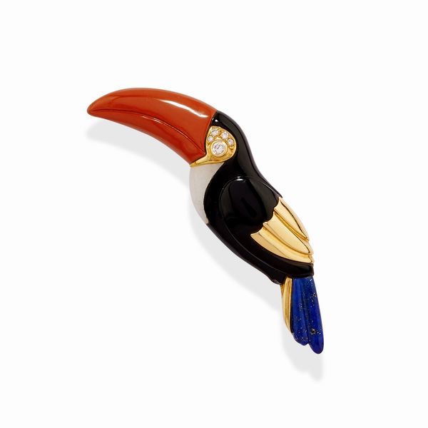 Spilla tucano  - Asta Gioielli - Associazione Nazionale - Case d'Asta italiane