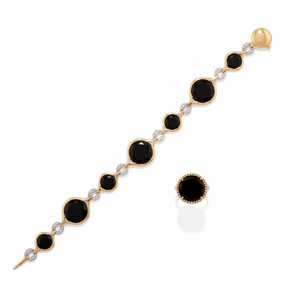 Giorgio Visconti : Demi parure con onice  - Asta Gioielli - Associazione Nazionale - Case d'Asta italiane