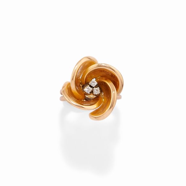 Anello con diamanti  - Asta Gioielli - Associazione Nazionale - Case d'Asta italiane