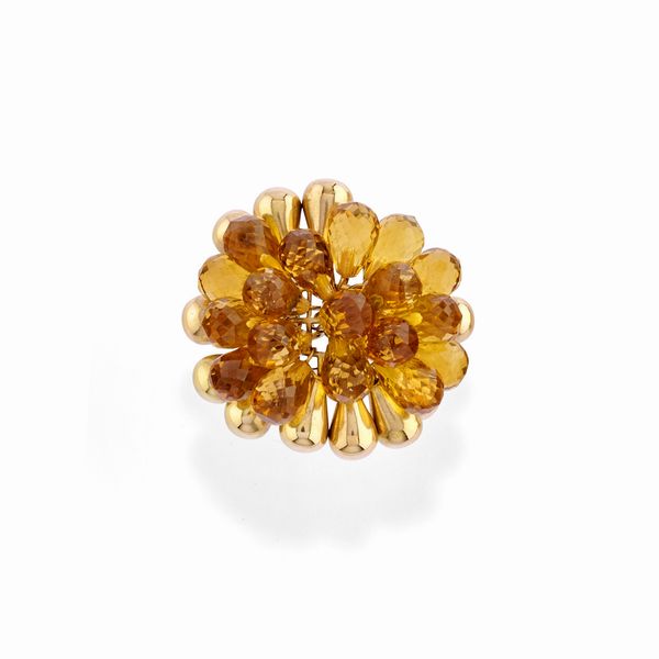 Anello con quarzi fum  - Asta Gioielli - Associazione Nazionale - Case d'Asta italiane