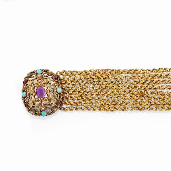 Bracciale con pietre colorate  - Asta Gioielli - Associazione Nazionale - Case d'Asta italiane