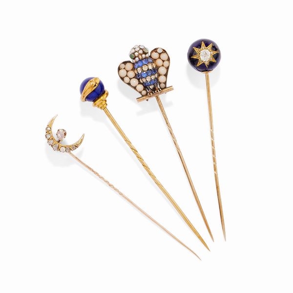Quattro spilloni  - Asta Gioielli - Associazione Nazionale - Case d'Asta italiane