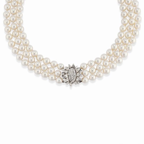 Demi parure con perle  - Asta Gioielli - Associazione Nazionale - Case d'Asta italiane