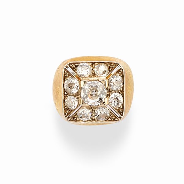 Anello con diamanti  - Asta Gioielli - Associazione Nazionale - Case d'Asta italiane