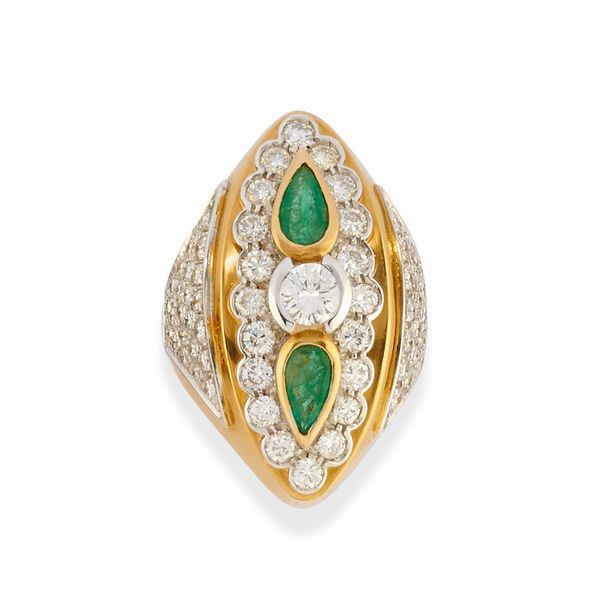 Anello con diamanti  - Asta Gioielli - Associazione Nazionale - Case d'Asta italiane