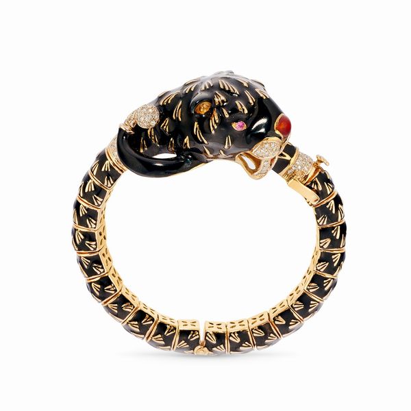 FRASCAROLO : Bracciale pantera  - Asta Gioielli - Associazione Nazionale - Case d'Asta italiane