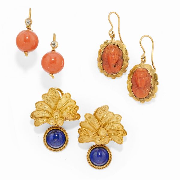 Tre coppie di orecchini  - Asta Gioielli - Associazione Nazionale - Case d'Asta italiane