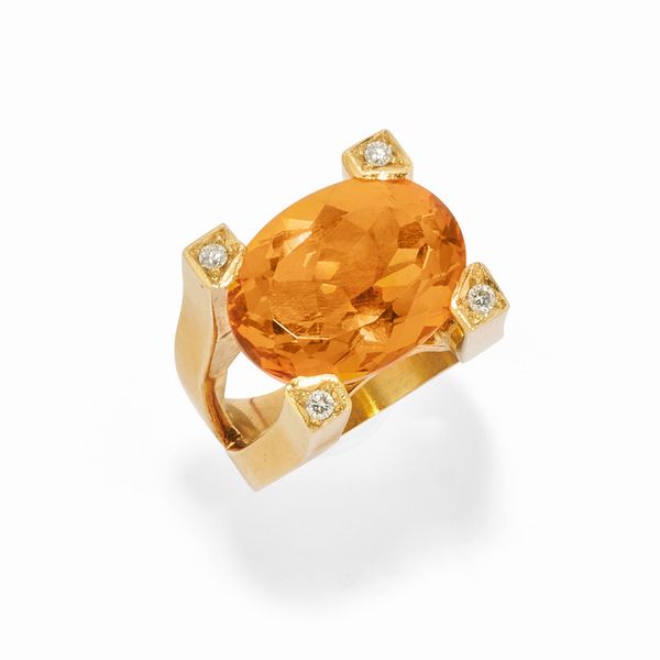 Anello con quarzo  - Asta Gioielli - Associazione Nazionale - Case d'Asta italiane