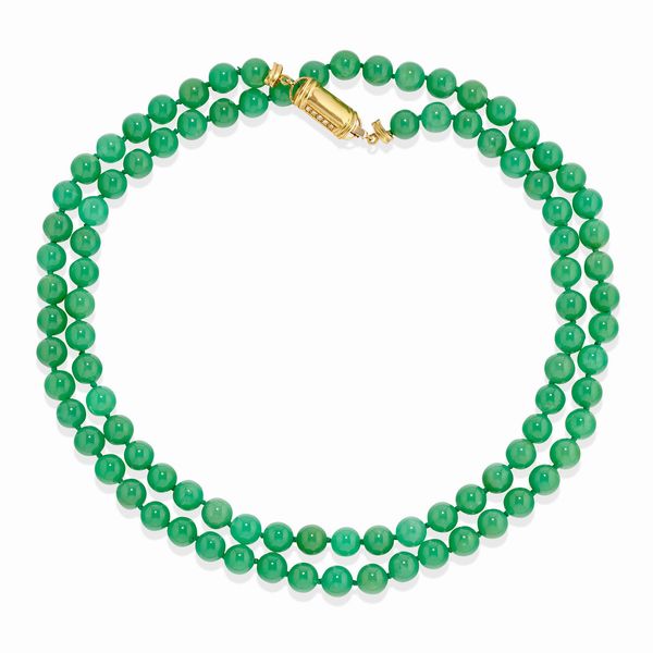 Due gioielli in pietra verde  - Asta Gioielli - Associazione Nazionale - Case d'Asta italiane