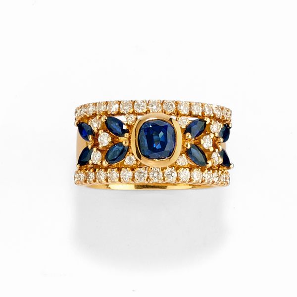 Anello con zaffiri  - Asta Gioielli - Associazione Nazionale - Case d'Asta italiane