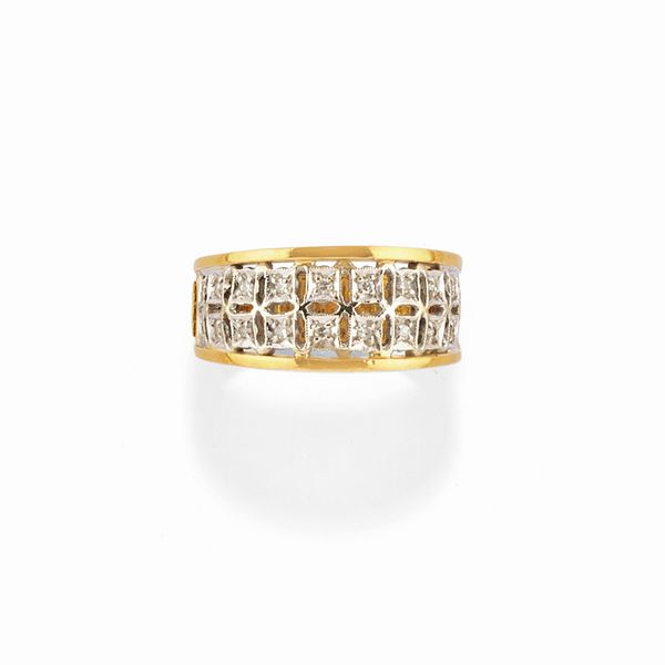 RECARLO : Anello con diamanti  - Asta Gioielli - Associazione Nazionale - Case d'Asta italiane