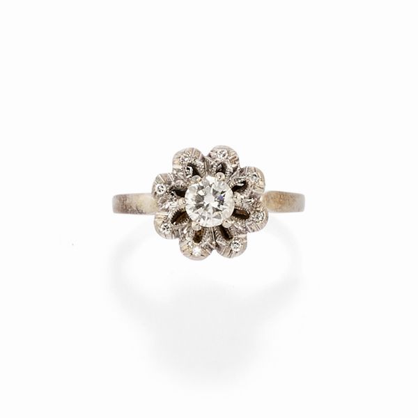 Anello con diamanti  - Asta Gioielli - Associazione Nazionale - Case d'Asta italiane