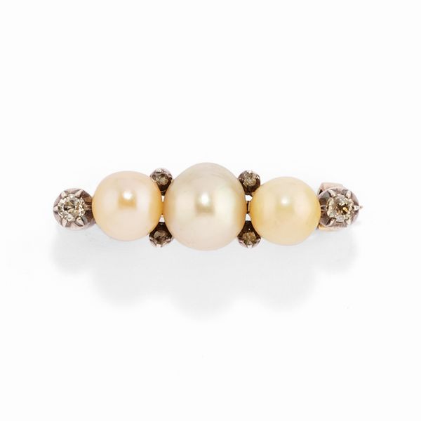 Spilla con perle  - Asta Gioielli - Associazione Nazionale - Case d'Asta italiane