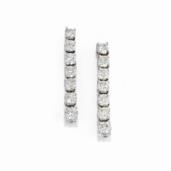 Orecchini con diamanti  - Asta Gioielli - Associazione Nazionale - Case d'Asta italiane