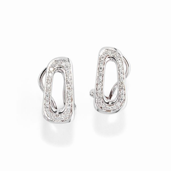 Orecchini con diamanti  - Asta Gioielli - Associazione Nazionale - Case d'Asta italiane