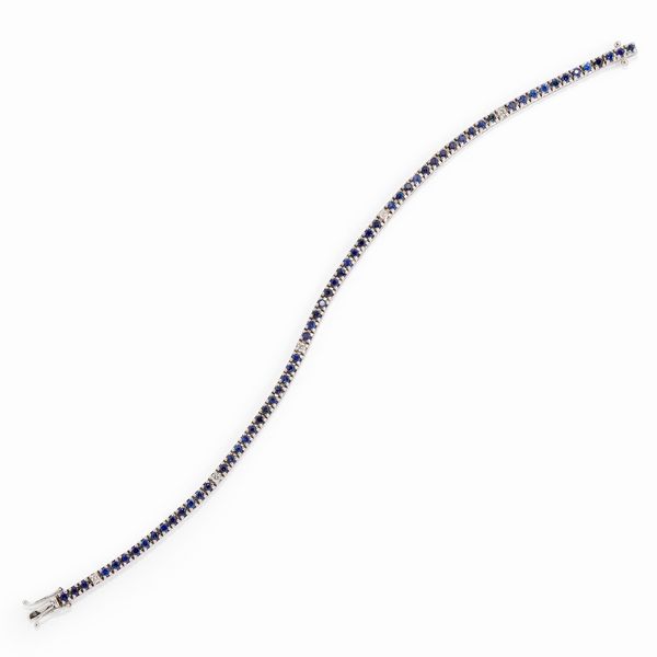 Bracciale tennis con zaffiri  - Asta Gioielli - Associazione Nazionale - Case d'Asta italiane